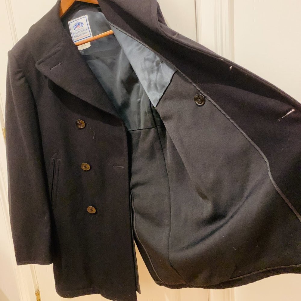 DSCP Quarterdeck Collection Genuine Navy Issue Wool Pea Coat Size 42XL MINT!!! - Picture 8 of 16